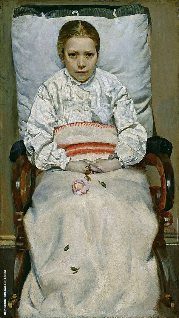 Sick Girl By Christian Krohg
