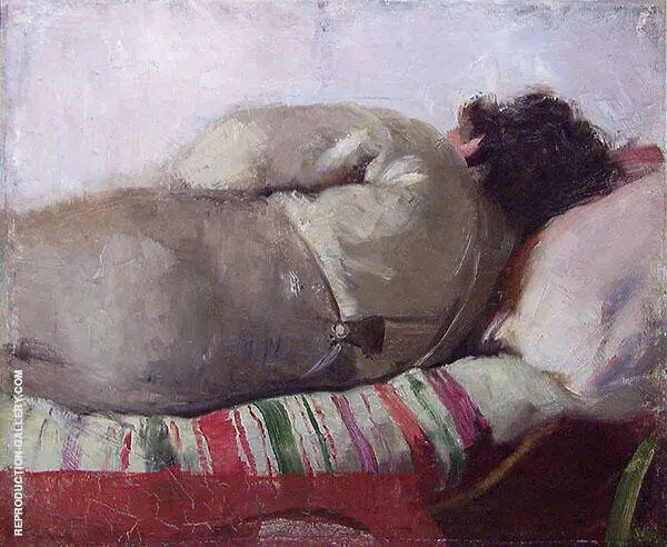 Sleeping Fisherman Rasmus Gaihede from Skagen By Christian Krohg