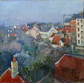 View over Frederiksberg Copenhagen 1890 By Christian Krohg