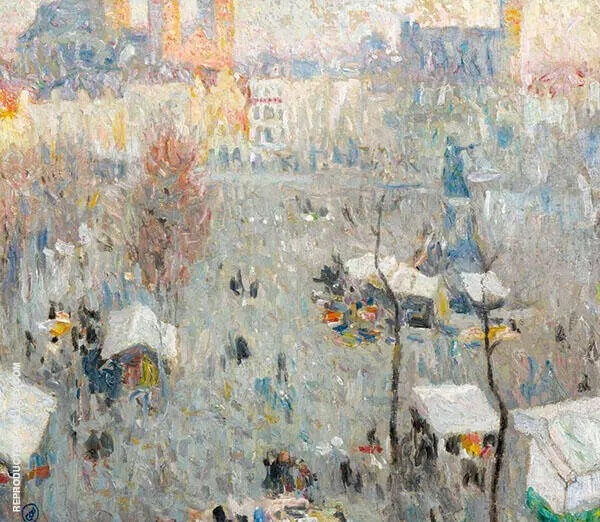 Market Day in Ghent By Gustave De Smet