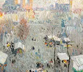 Market Day in Ghent By Gustave De Smet