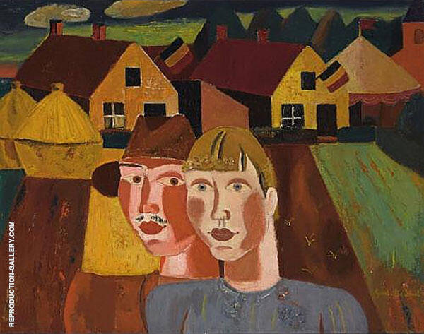 The Village Couple by Gustave De Smet | Oil Painting Reproduction