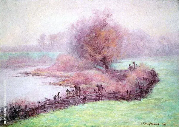 A Misty Morning on The Mississinewa By John Ottis Adams