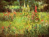Hollyhocks and Poppies The Hermitage By John Ottis Adams
