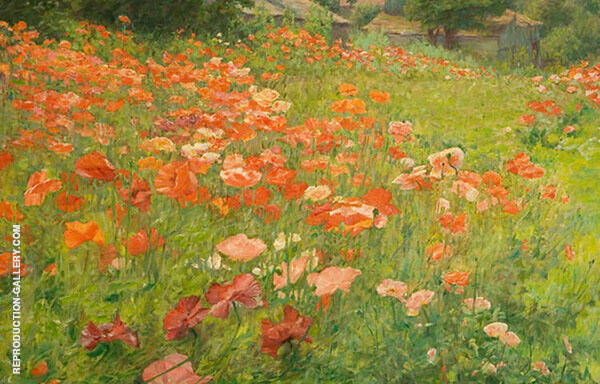 In Poppyland by John Ottis Adams | Oil Painting Reproduction