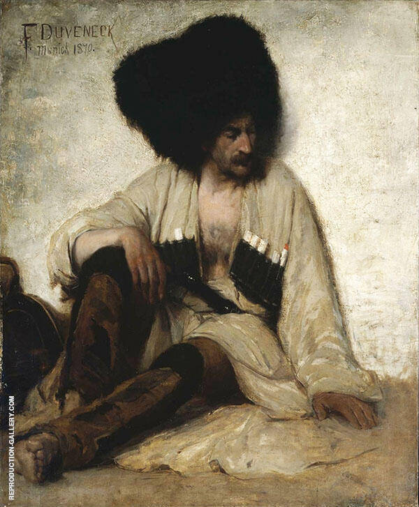 A Circassian American 1870 by Frank Duveneck | Oil Painting Reproduction