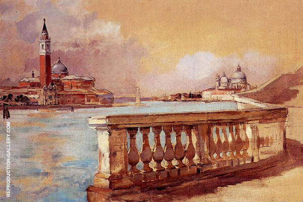 Grand Canal in Venice 1883 by Frank Duveneck | Oil Painting Reproduction