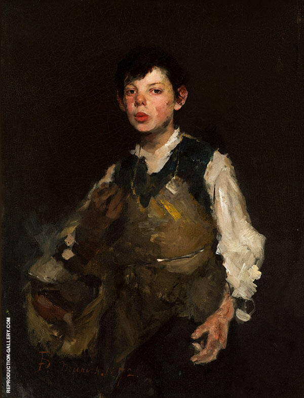 Whistling Boy 1872 by Frank Duveneck | Oil Painting Reproduction