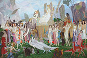 Ivory Apes and Peacocks 1923 By John Duncan