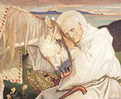 St Columba Bidding Farewell to The White Horse 1925 By John Duncan