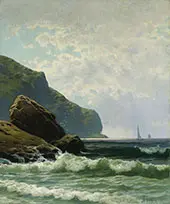 Seascape with Boats Offshore By Alfred Thompson Bricher