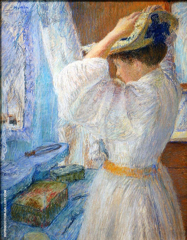 Donna che si mette il suo cappello 1901 | Oil Painting Reproduction