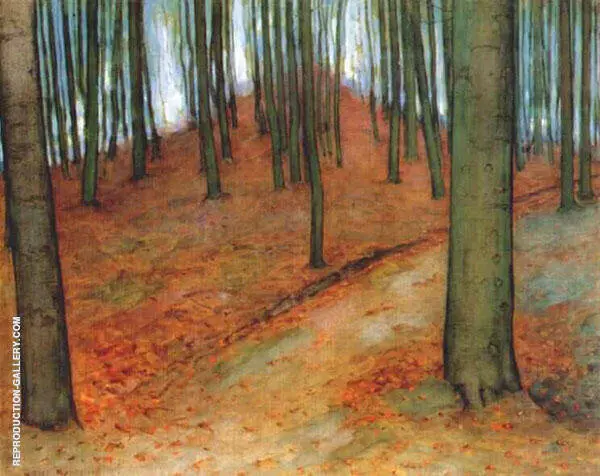 Wood with Beech Trees 1899 By Piet Mondrian