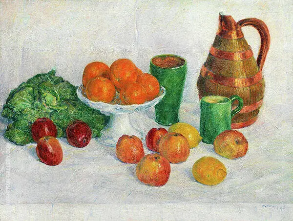 Still Life with Fruits and Vegetables By George Morren