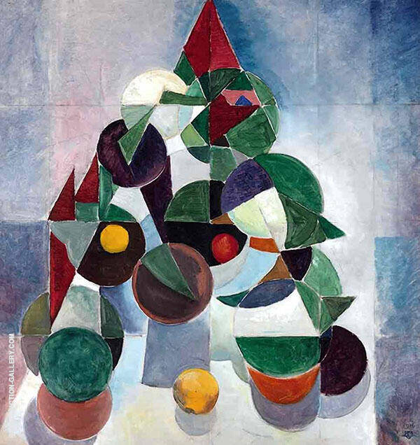 Composition 1 Still Life by Theo van Doesburg | Oil Painting Reproduction