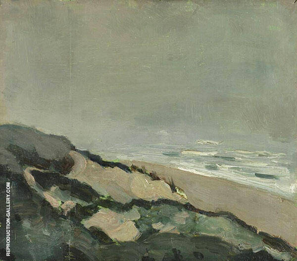 Dunes and Sea 1912 by Theo van Doesburg | Oil Painting Reproduction