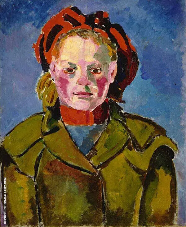 Portrait of a Girl c1915 By Theo van Doesburg