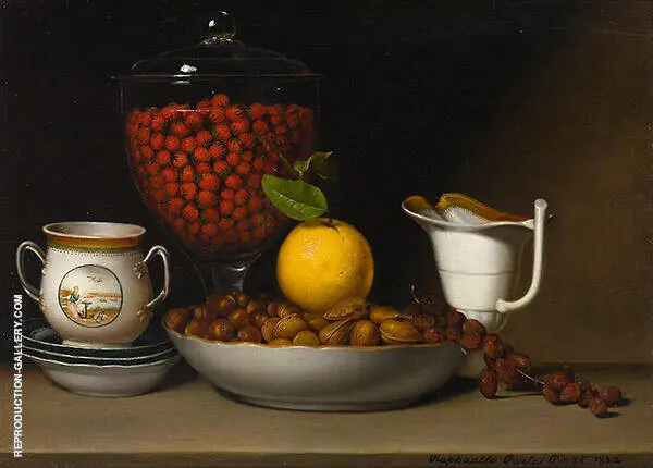 Still Life Strawberries Nuts 1822 By Raphaelle Peale