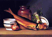 Still Life with Dried Fish By Raphaelle Peale