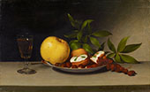 Still Life with Fruit Cakes and Wine 1821 By Raphaelle Peale