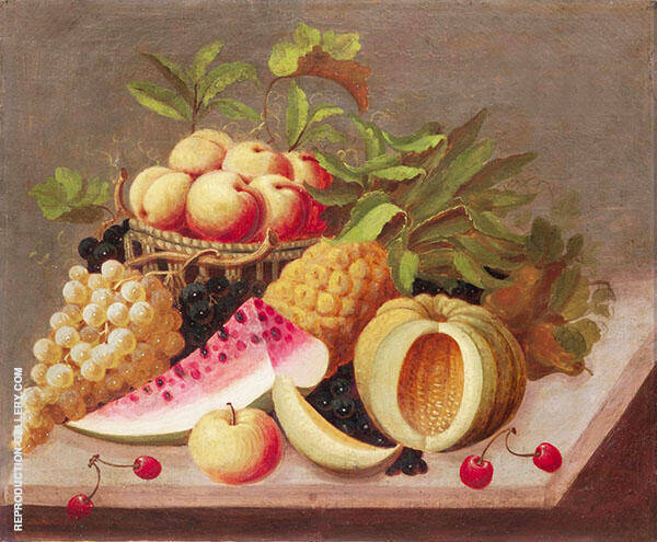 Still Life with Melon and Grapes | Oil Painting Reproduction