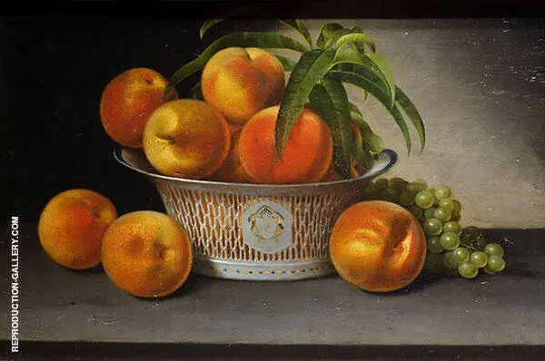 Still Life with Peaches 1821 By Raphaelle Peale