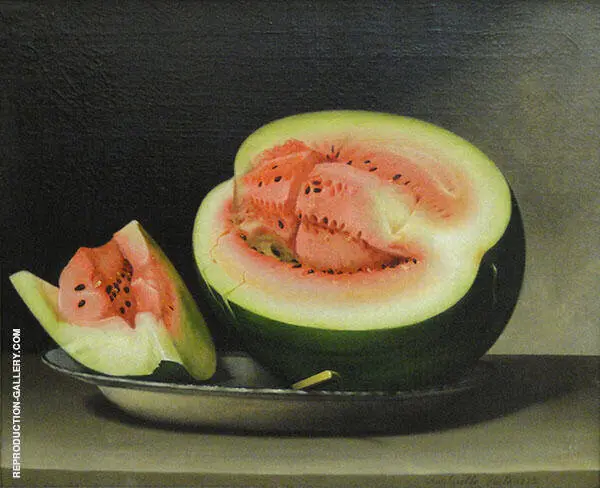 Still Life with Water Melon By Raphaelle Peale