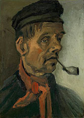 Head of a Man with a Pipe 1885 By Vincent van Gogh