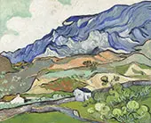 Mountainous Landscape Seen over The Wall of The Asylum 1909 By Vincent van Gogh