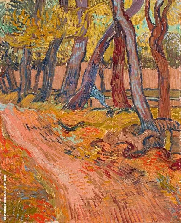Path in The Garden of The Asylum 1889 By Vincent van Gogh