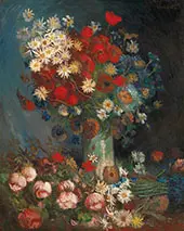 Still Life with Meadow Flowers and Roses 1887 By Vincent van Gogh