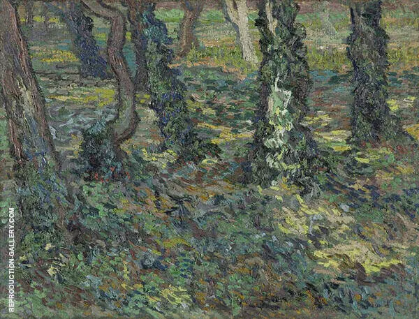 Tree Trunks with Ivy 1889 By Vincent van Gogh