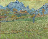 Wheat Fields in a Mountainous Landscape 1889 By Vincent van Gogh