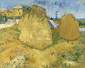 Wheat Stacks in Provence 1888 By Vincent van Gogh