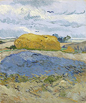 Wheat Stack Under a Cloudy Sky 1889 By Vincent van Gogh