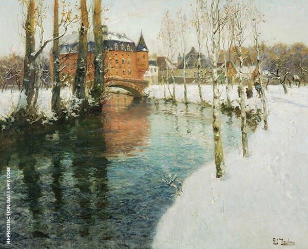 A Chateau in Normandy by Frits Thaulow | Oil Painting Reproduction