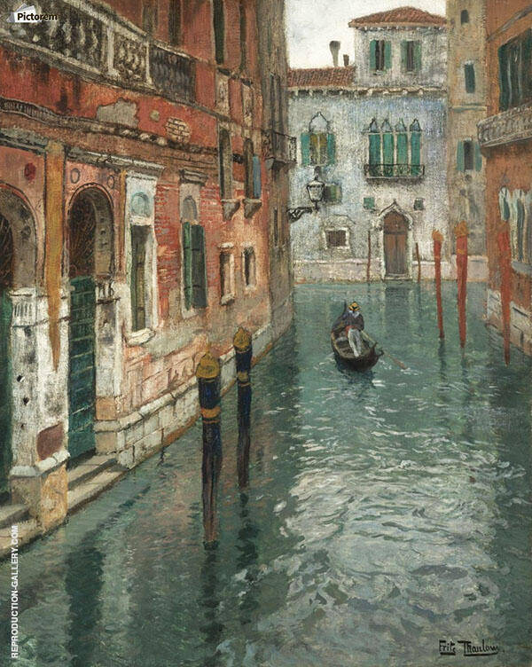 The Canal in Venice by Frits Thaulow | Oil Painting Reproduction