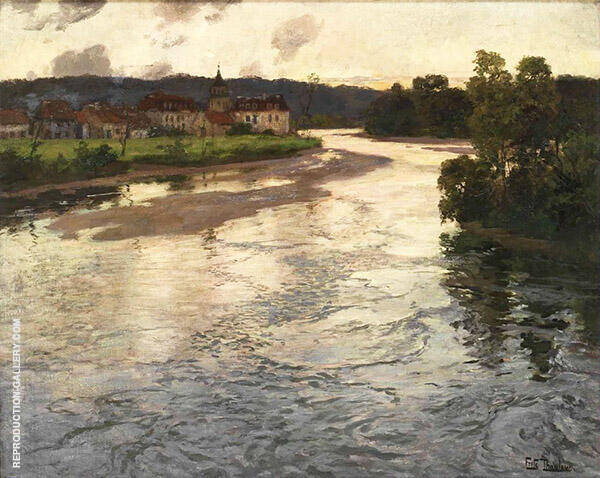 La Dordogne 1902 by Frits Thaulow | Oil Painting Reproduction
