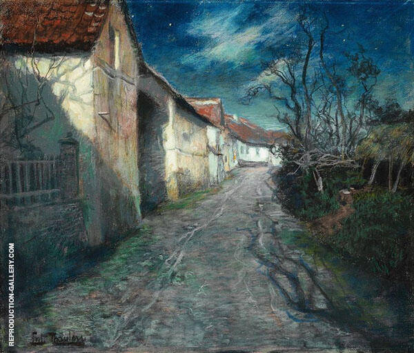 Moonlight in Beaulieu 1904 by Frits Thaulow | Oil Painting Reproduction