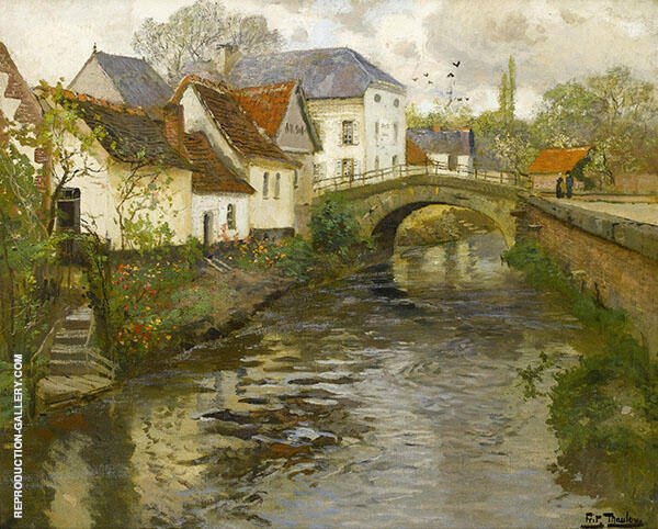 Small Town near La Panne 1905 by Frits Thaulow | Oil Painting Reproduction