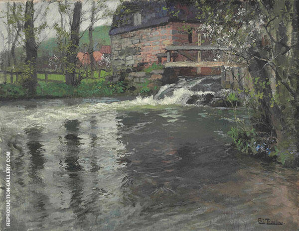 The Cascade by Frits Thaulow | Oil Painting Reproduction