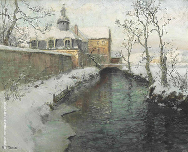 Winter by Frits Thaulow | Oil Painting Reproduction