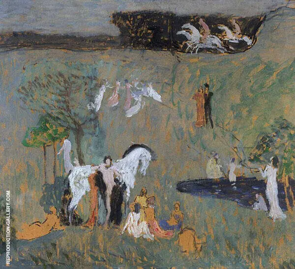 Composition with White Horse By Jan Preisler