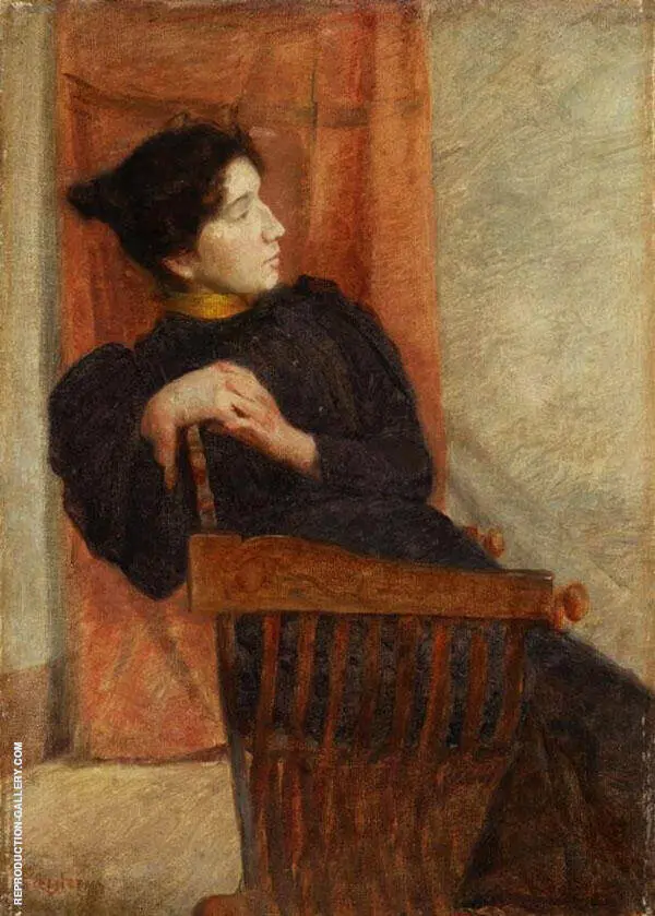 Portrait of a Lady in a Chair By Jan Preisler