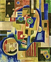 Promontory Head Indigo Seas of Ossian Rose Orange 1916 By Amadeo de Souza Cardoso