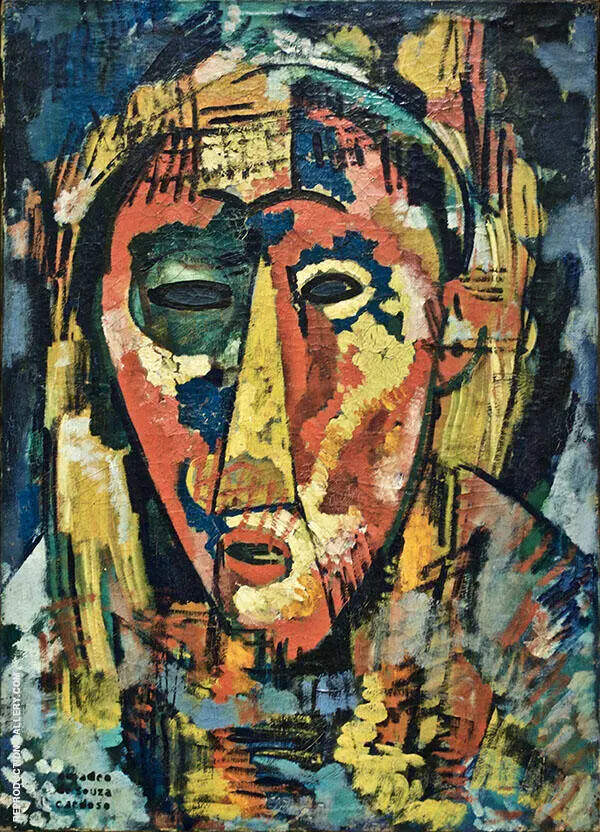 The Green Eye Mask Head c1915 By Amadeo de Souza Cardoso