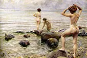 A Morning Dip By Paul Gustav Fischer
