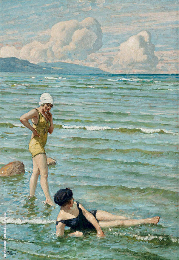 Bathing Girls by Paul Gustav Fischer | Oil Painting Reproduction