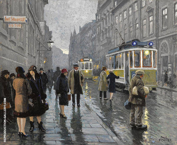 Bredgade Copenhagen by Paul Gustav Fischer | Oil Painting Reproduction