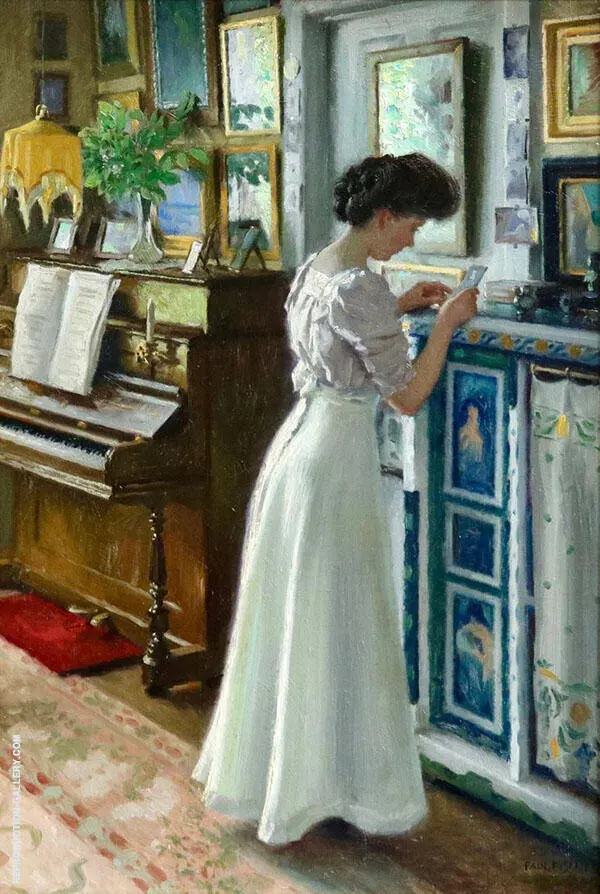 Harriet in The Living Room at Sofieve By Paul Gustav Fischer